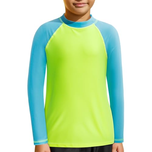 MASOCIO UV Shirt Kinder Langarm Badeshirt Jungen Schwimm T Tshirt Schwimmshirt Kind Wasser Surfshirt Langarmshirt Rashguard Rash Guard Bade Kleidung Junge 11-12 Jahre Gr 146-152 Grün Blau MASOCIO UV Shirt Kinder Langarm Badeshirt Jungen Schwimm T Tshirt Schwimmshirt Kind Wasser Surfshirt Langarmshirt Rashguard Rash Guard Bade Kleidung Junge 11-12 Jahre Gr 146-152 Grün Blau von MASOCIO
