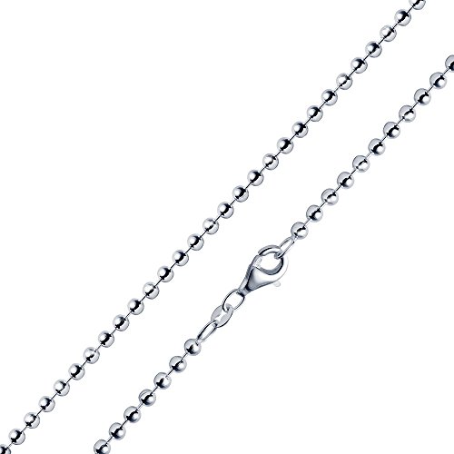 MATERIA 2,7mm Kugelkette Silber 925 hochglänzend - Halskette Damen Collier in 40-70cm mit Box #K10, Länge Halskette:70 cm von MATERIA by Matthias Wagner