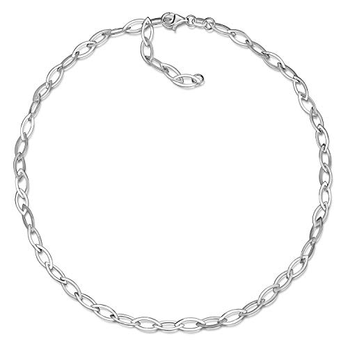 Materia Collier Silber 925 Damen Kette - 45cm Ankerkette 5mm breit CO-43-Silber von MATERIA by Matthias Wagner