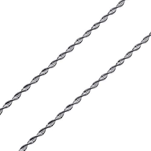 MATERIA Damen Halskette Singapurkette 40cm - 925 Silber Kette Collier schwarz rhodiniert in Schmuck-Etui K20-40 von MATERIA by Matthias Wagner