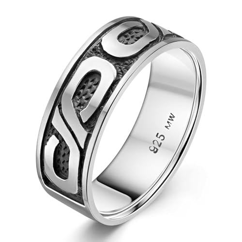 Materia Bandring Silber 925 Damen Herren Ring rhodiniert SR-131-62 von MATERIA by Matthias Wagner