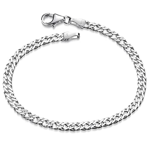 Materia Silber Armkette Damen 925 - massive Kette 4mm breit 23cm SA-136-23cm von MATERIA by Matthias Wagner