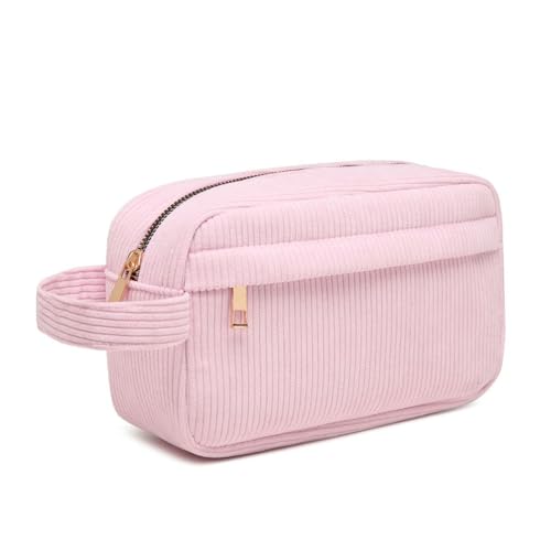 Kulturbeutel für Fluggesellschaften, Vielseitige Schminktasche Reißverschlusstasche, Kosmetiktasche Make up für Damen und Mädchen (Color : Pink, Size : One Size) von MATRIXX