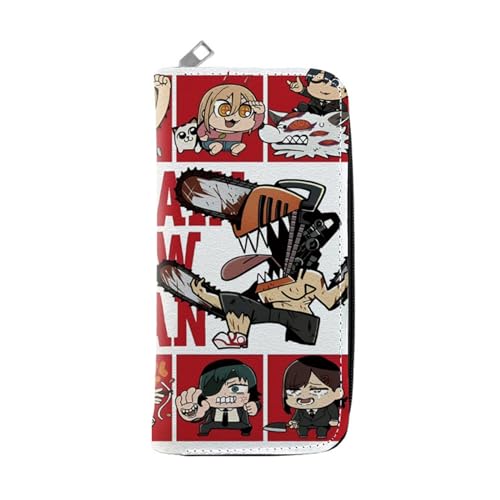 MATRIXX Chains-aw Man Anime Wallet, Spaß Süß Kawaii Kartenetui mit Münzfach, Schlüsselanhänger Geldtasche (Color:Multicolor 4) von MATRIXX