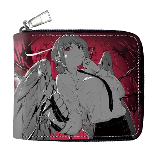 MATRIXX Chains-aw Man Anime Wallets, Süß Spaß Einzigartig Karten Geldbeutel, Mädchen Geldtasche mit Münzfach und Geldscheinfach(Color:Multicolor 11) von MATRIXX