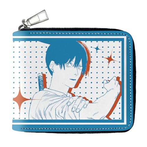 MATRIXX Chains-aw Man Anime Wallets, Süß Spaß Einzigartig Karten Geldbeutel, Mädchen Geldtasche mit Münzfach und Geldscheinfach(Color:Multicolor 3) von MATRIXX