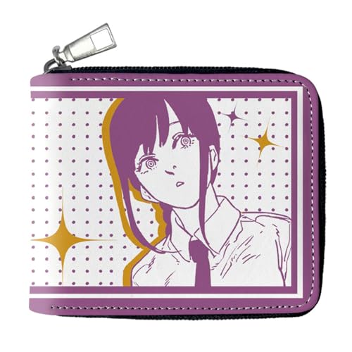 MATRIXX Chains-aw Man Anime Wallets, Süß Spaß Einzigartig Karten Geldbeutel, Mädchen Geldtasche mit Münzfach und Geldscheinfach(Color:Multicolor 4) von MATRIXX