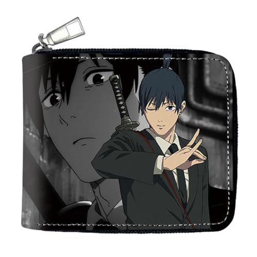 MATRIXX Chains-aw Man Anime Wallets, Süß Spaß Einzigartig Karten Geldbeutel, Mädchen Geldtasche mit Münzfach und Geldscheinfach(Color:Multicolor 9) von MATRIXX