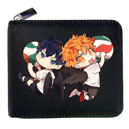 MATRIXX Haiky-uu!! Geldbeutel Anime Mittelgroß, Süß Spaß Einzigartig Karten Geldbeutel, Mädchen Geldtasche mit Münzfach und Geldscheinfach(Color:Multicolor 13) von MATRIXX