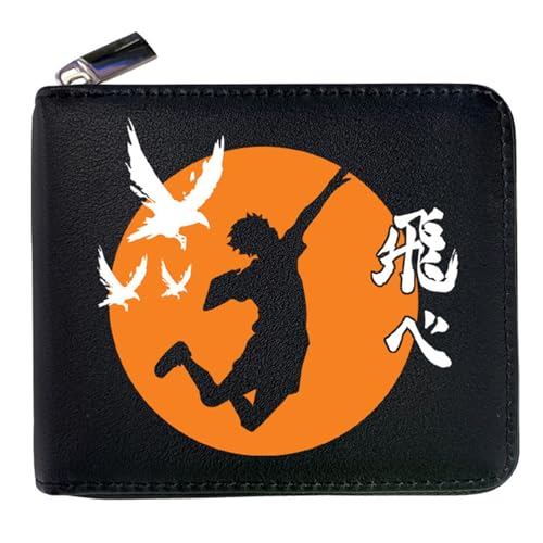 MATRIXX Haiky-uu!! Geldbeutel Anime Mittelgroß, Süß Spaß Einzigartig Karten Geldbeutel, Mädchen Geldtasche mit Münzfach und Geldscheinfach(Color:Multicolor 2) von MATRIXX