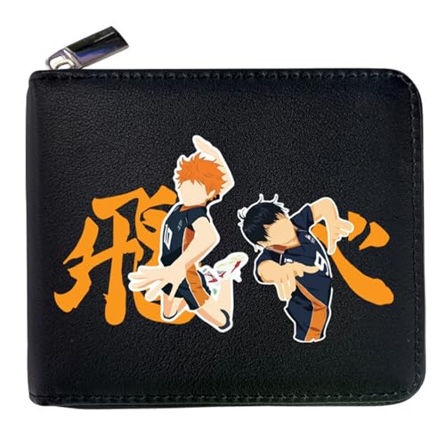 MATRIXX Haiky-uu!! Geldbeutel Anime Mittelgroß, Süß Spaß Einzigartig Karten Geldbeutel, Mädchen Geldtasche mit Münzfach und Geldscheinfach(Color:Multicolor 4) von MATRIXX