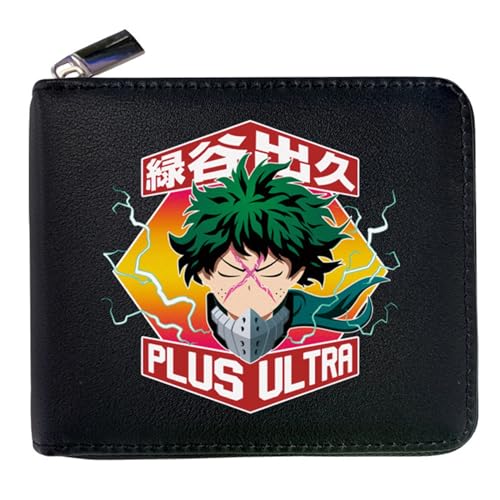 MATRIXX My He-ro Academ-ia Anime -Geldbörsen, Süß Spaß Einzigartig Karten Geldbeutel, Mädchen Geldtasche mit Münzfach und Geldscheinfach(Color:Multicolor 3) von MATRIXX