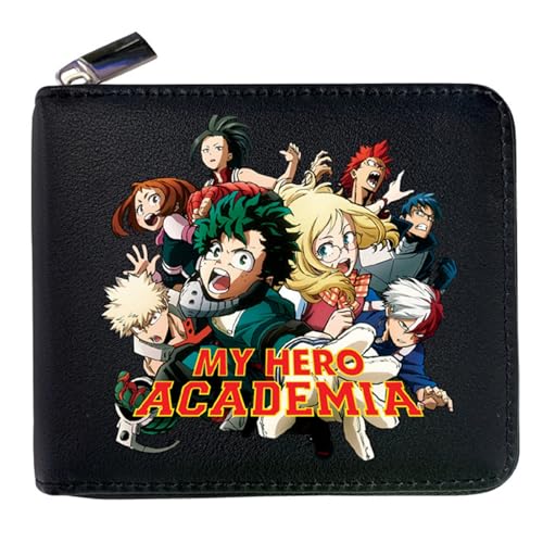 MATRIXX My He-ro Academ-ia Portmonee Anime, Süß Spaß Einzigartig Karten Geldbeutel, Mädchen Geldtasche mit Münzfach und Geldscheinfach(Color:Multicolor 10) von MATRIXX