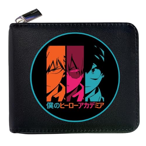 MATRIXX My He-ro Academ-ia Portmonee Anime, Süß Spaß Einzigartig Karten Geldbeutel, Mädchen Geldtasche mit Münzfach und Geldscheinfach(Color:Multicolor 9) von MATRIXX