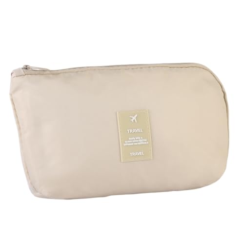 Schminktasche, Tragbare Kleine Make up Tasche, Reise Make up Tasche für Mädchen Frauen (Color : Beige, Size : One Size) von MATRIXX