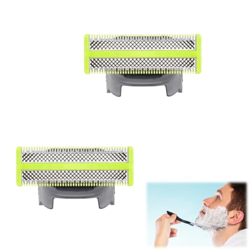 Ersatzklingen für Philips OneBlade Elektrischer Bartstyler, 2 Stück hochwertige wasserdichte Ersatzköpfe für präzises Rasieren von Gesicht & Körper, Kompatibel mit Philips OneBlade Rasierer Ersatzklingen für Philips OneBlade Elektrischer Bartstyler, 2 Stück hochwertige wasserdichte Ersatzköpfe für präzises Rasieren von Gesicht & Körper, Kompatibel mit Philips OneBlade Rasierer von MATSOONY