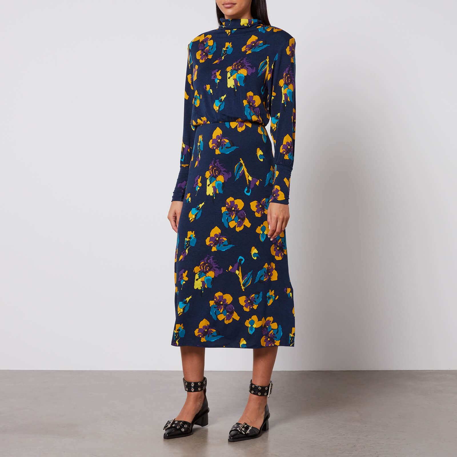 MAX&Co. Oliver Floral-Print Jersey Midi Dress - XS von MAX&CO.