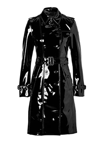 MAXDUD Damen-Regenmantel aus PVC-Leder, glänzend, leicht, stilvoller Trenchcoat, Schwarz – PVC-Leder, XXL MAXDUD Damen-Regenmantel aus PVC-Leder, glänzend, leicht, stilvoller Trenchcoat, Schwarz – PVC-Leder, XXL von MAXDUD