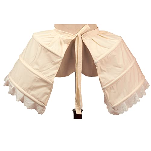 MAYSONG Damen Viktorianischer Hoop-Rock Bustle Petticoat - Weiß - Einheitsgröße von MAYSONG