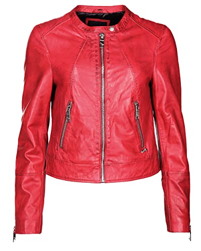 MAZE Damen Lederjacke Grenada Red L von MAZE