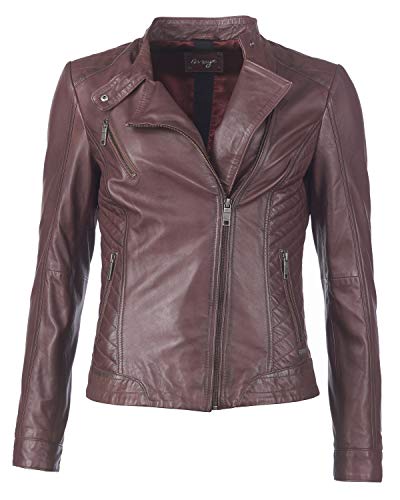 MAZE Damen Lederjacke Sally Mahagony M von MAZE