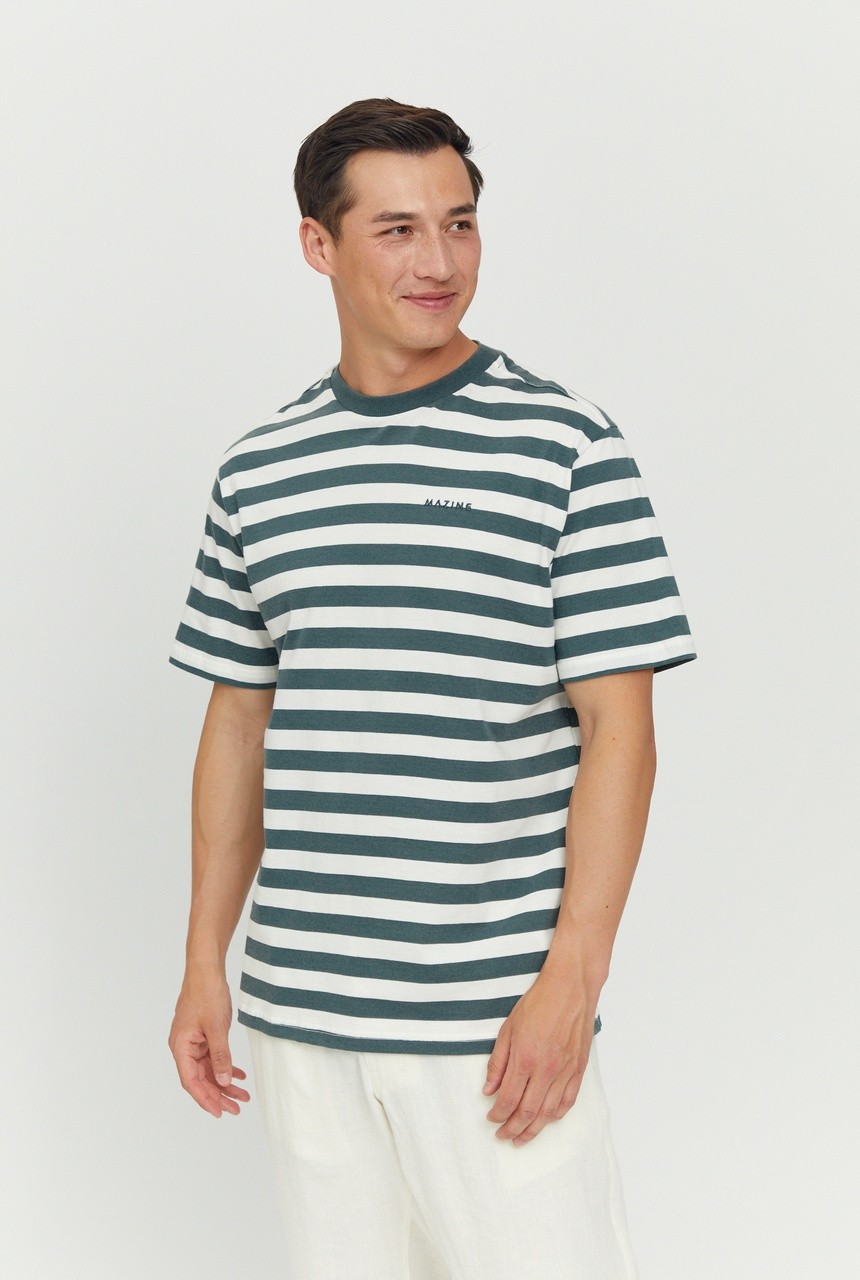 DRIGGS STRIPED T | MAZINE | veganes T-Shirt | pale ocean/... M von MAZINE