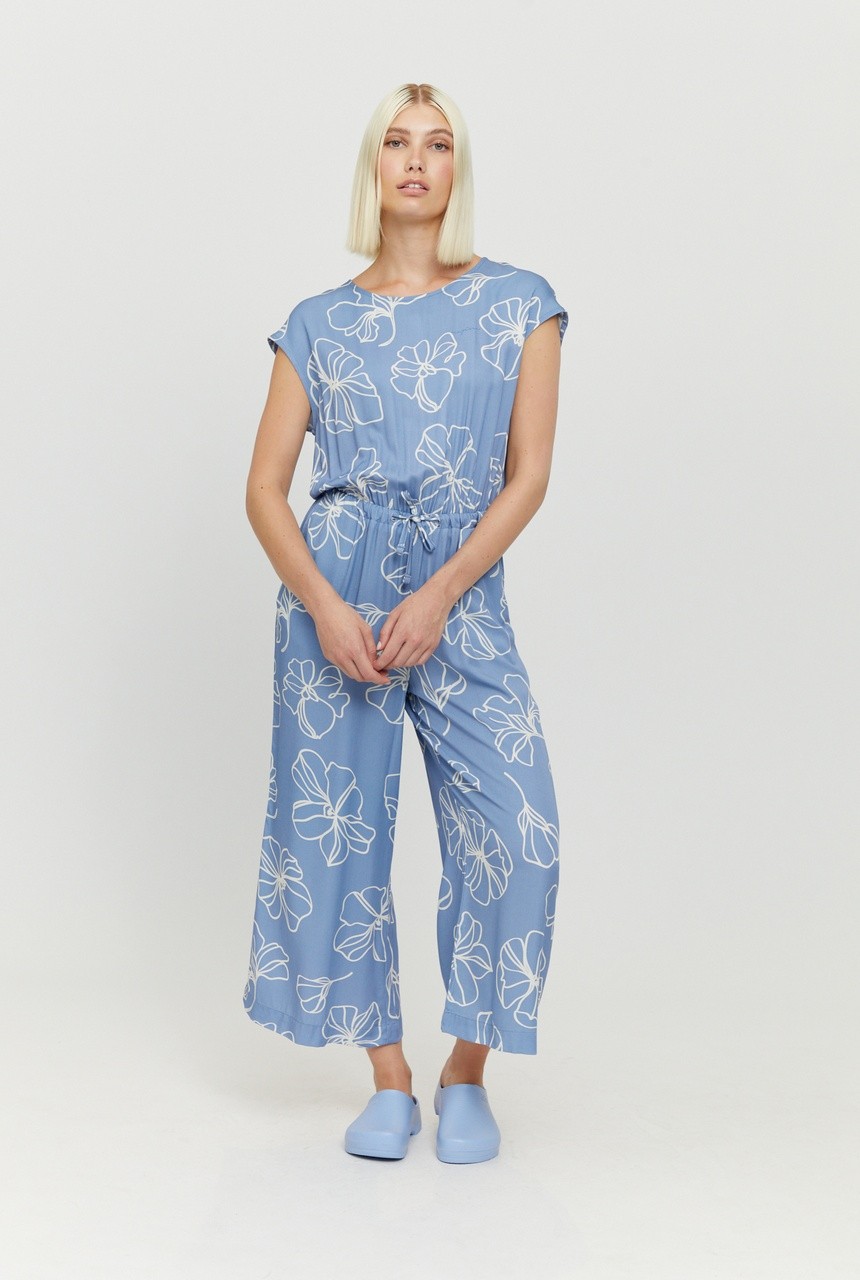 MARISA PRINTED | MAZINE | veganer Jumpsuit | blue lilac/p... M von MAZINE