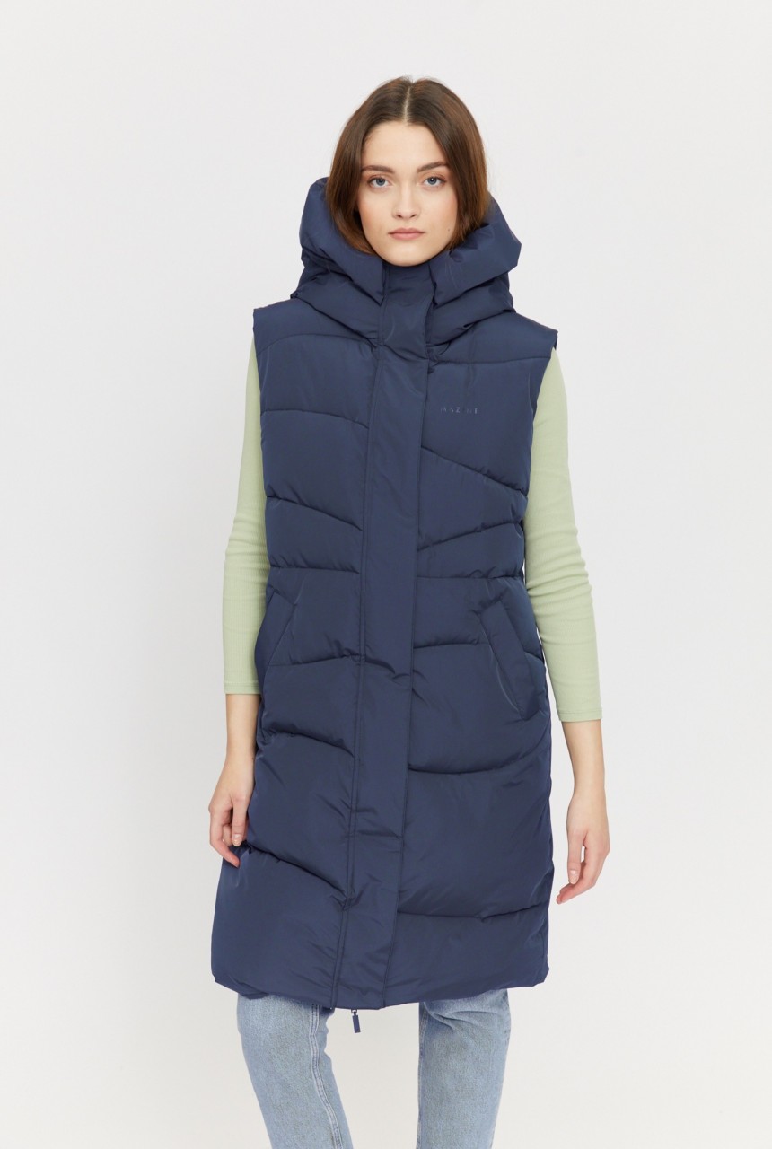 WANDA VEST | MAZINE | vegane Daunenweste | night blue XS von MAZINE