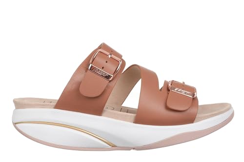 MBT KACE Sandalen für Damen aus Leder mit Schnallenverschluss. Leichtes und bequemes Schuhwerk für Frühling Sommer. Physiologisches Schuhwerk für Komfort Stabilität. Sandalen zum Anziehen. Braun MBT KACE Sandalen für Damen aus Leder mit Schnallenverschluss. Leichtes und bequemes Schuhwerk für Frühling Sommer. Physiologisches Schuhwerk für Komfort Stabilität. Sandalen zum Anziehen. Braun von MBT