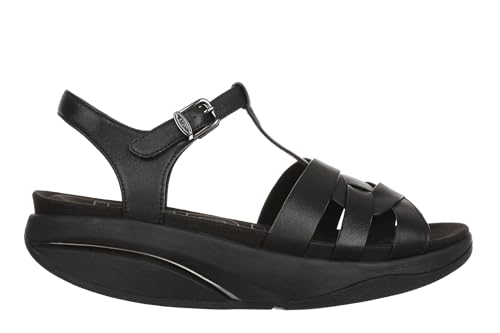 MBT KIYO Elegante Sandalen für Damen aus Leder. Leichtes und bequemes Schuhwerk für Frühling und Sommer. Physiologisches Schuhwerk für Komfort und Stabilität. Moderne Sandalen mit Schnalle. Schwarz MBT KIYO Elegante Sandalen für Damen aus Leder. Leichtes und bequemes Schuhwerk für Frühling und Sommer. Physiologisches Schuhwerk für Komfort und Stabilität. Moderne Sandalen mit Schnalle. Schwarz von MBT