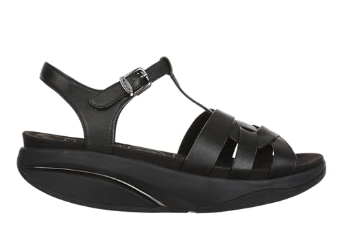 MBT KIYO Elegante Sandalen für Damen aus Leder. Leichtes und bequemes Schuhwerk für Frühling und Sommer. Physiologisches Schuhwerk für Komfort und Stabilität. Moderne Sandalen mit Schnalle. Schwarz MBT KIYO Elegante Sandalen für Damen aus Leder. Leichtes und bequemes Schuhwerk für Frühling und Sommer. Physiologisches Schuhwerk für Komfort und Stabilität. Moderne Sandalen mit Schnalle. Schwarz von MBT