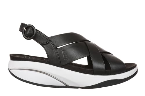 MBT MUGI Sandalen für Damen aus Leder. Leichtes und bequemes Schuhwerk für Frühling Sommer. Physiologisches Schuhwerk mit Komfort und Stabilität. Moderne Sandalen mit Schnalle. Farbe Schwarz MBT MUGI Sandalen für Damen aus Leder. Leichtes und bequemes Schuhwerk für Frühling Sommer. Physiologisches Schuhwerk mit Komfort und Stabilität. Moderne Sandalen mit Schnalle. Farbe Schwarz von MBT