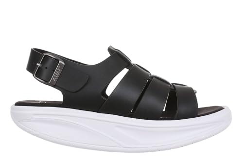MBT RAN Sandalen für Damen aus Leder. Leichtes und bequemes Freizeitschuhwerk für Frühling und Sommer. Physiologisches Schuhwerk für Komfort Stabilität. Sportliche Sandalen im modernen Stil. Schwarz MBT RAN Sandalen für Damen aus Leder. Leichtes und bequemes Freizeitschuhwerk für Frühling und Sommer. Physiologisches Schuhwerk für Komfort Stabilität. Sportliche Sandalen im modernen Stil. Schwarz von MBT