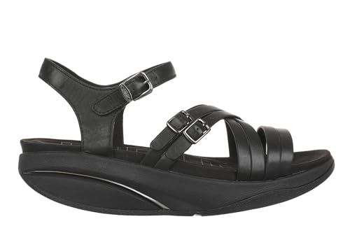 MBT SAE Sandalen für Damen aus Leder. Leichtes und bequemes Schuhwerk für Frühling und Sommer. Physiologisches Schuhwerk für Komfort und Stabilität. Moderne Sandalen mit Schnalle. Farbe Schwarz MBT SAE Sandalen für Damen aus Leder. Leichtes und bequemes Schuhwerk für Frühling und Sommer. Physiologisches Schuhwerk für Komfort und Stabilität. Moderne Sandalen mit Schnalle. Farbe Schwarz von MBT
