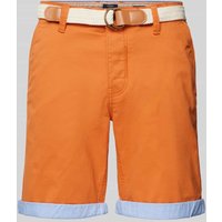 MCNEAL Slim Fit Bermudas mit Gürtel in Apricot, Größe M von MCNEAL