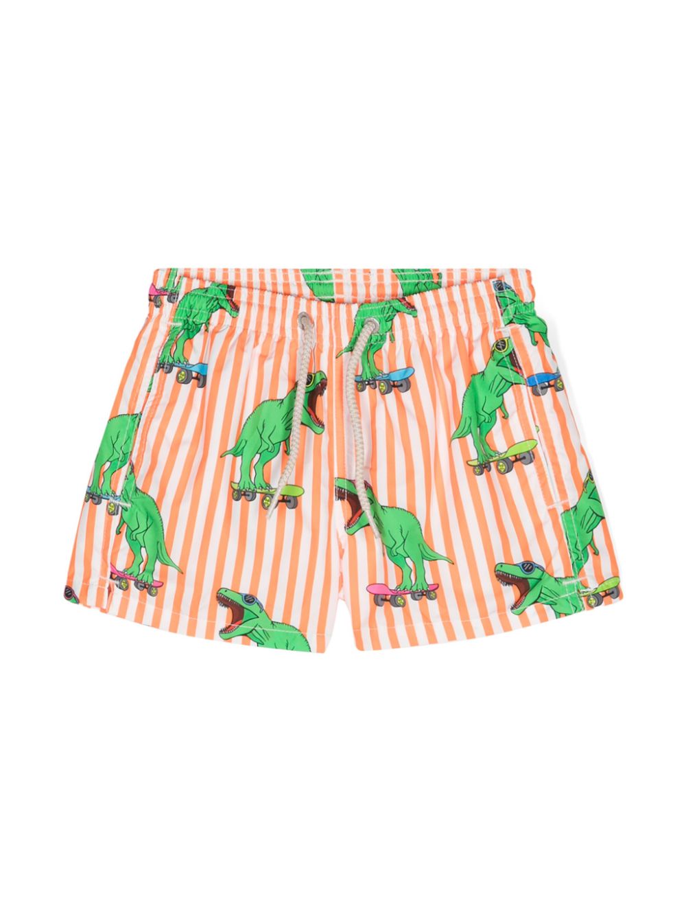 MC2 Saint Barth Kids Badeshorts mit Dino-Print - Orange von MC2 Saint Barth Kids