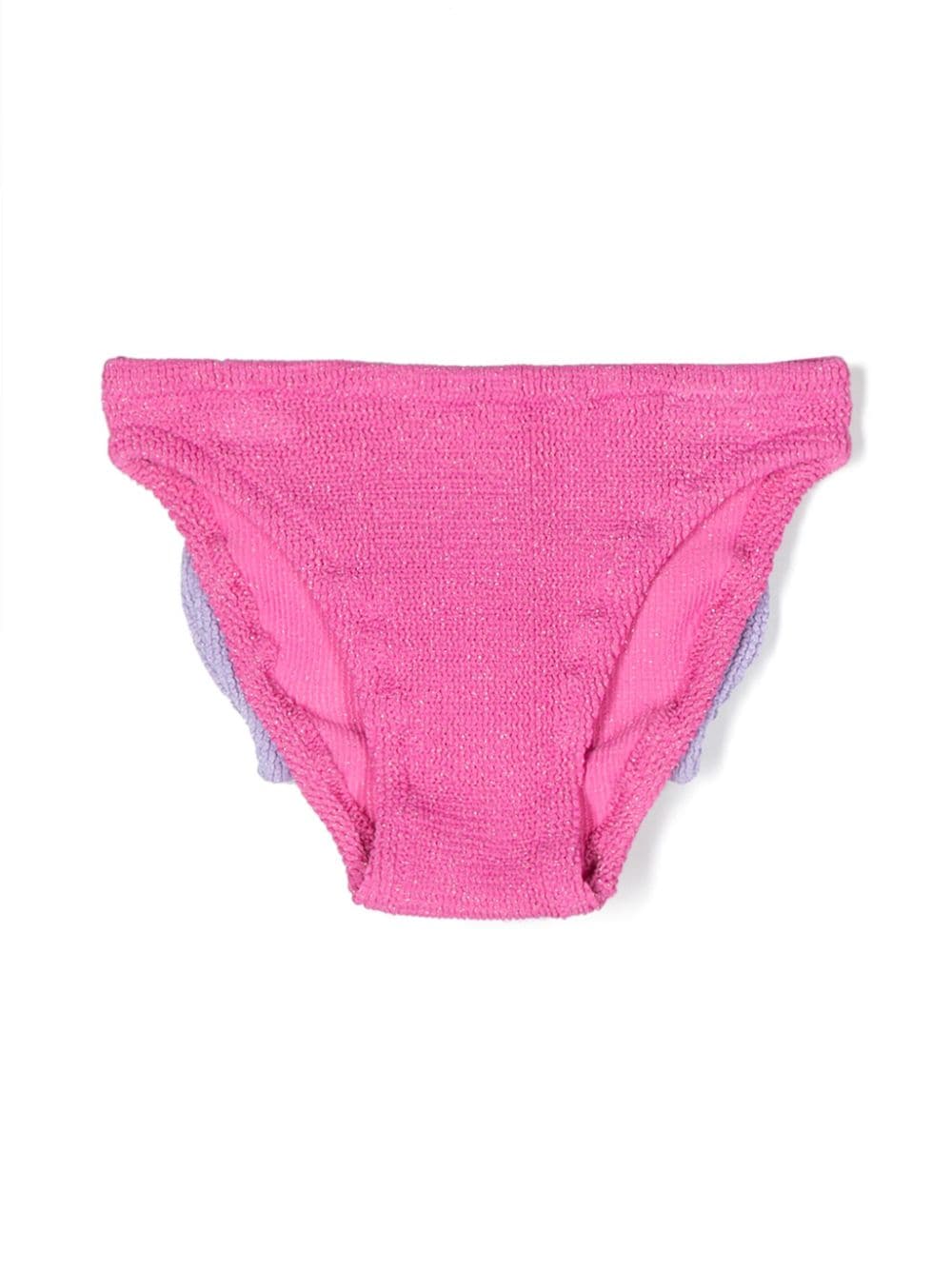 MC2 Saint Barth Kids Bikinihöschen mit Lurex-Schleife - Rosa von MC2 Saint Barth Kids