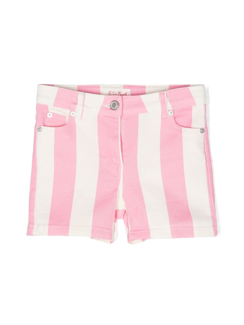 MC2 Saint Barth Kids Gestreifte Jeans-Shorts - Rosa von MC2 Saint Barth Kids