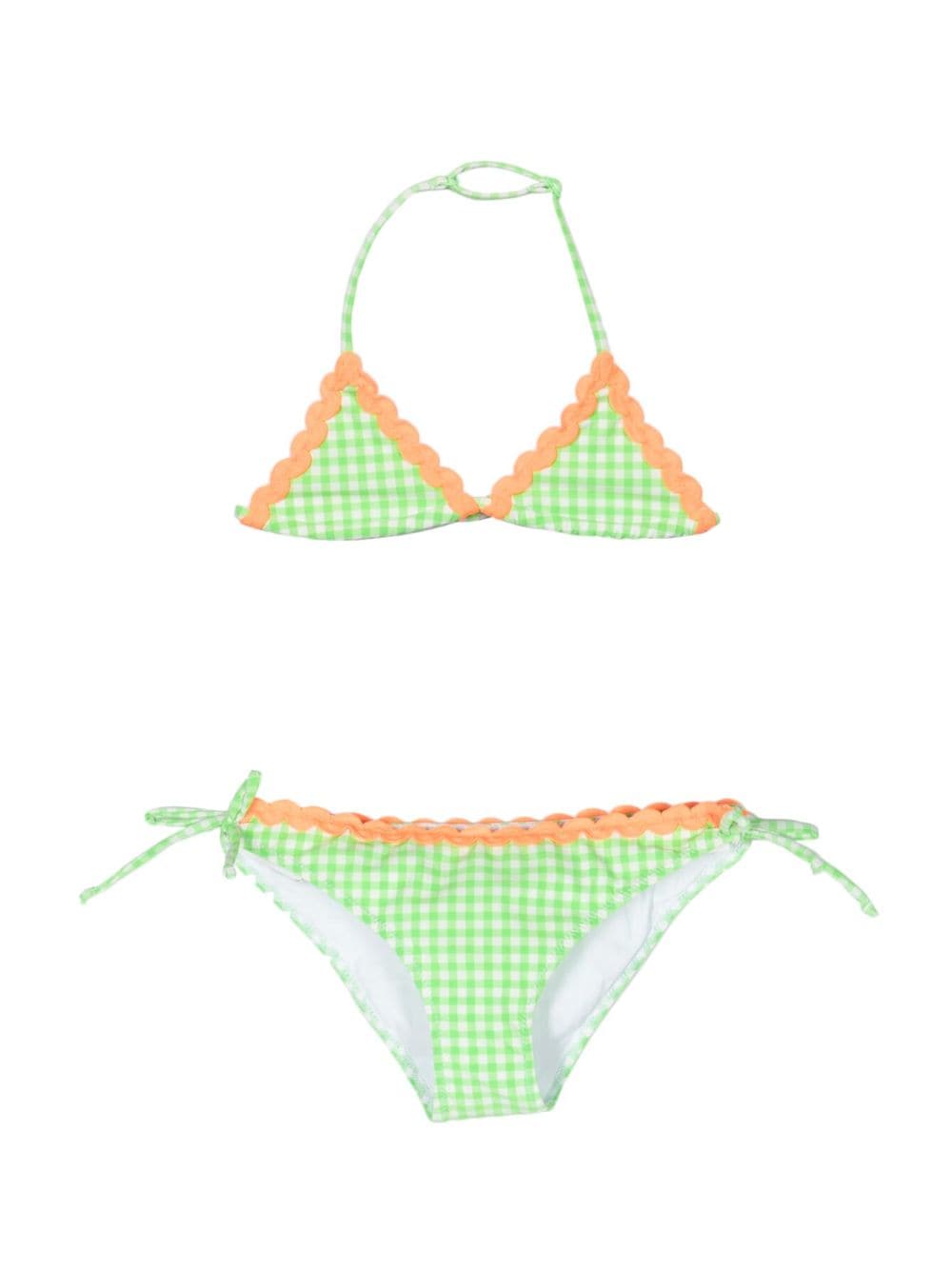 MC2 Saint Barth Kids Holly Bikini mit Vichy-Karo - Grün von MC2 Saint Barth Kids