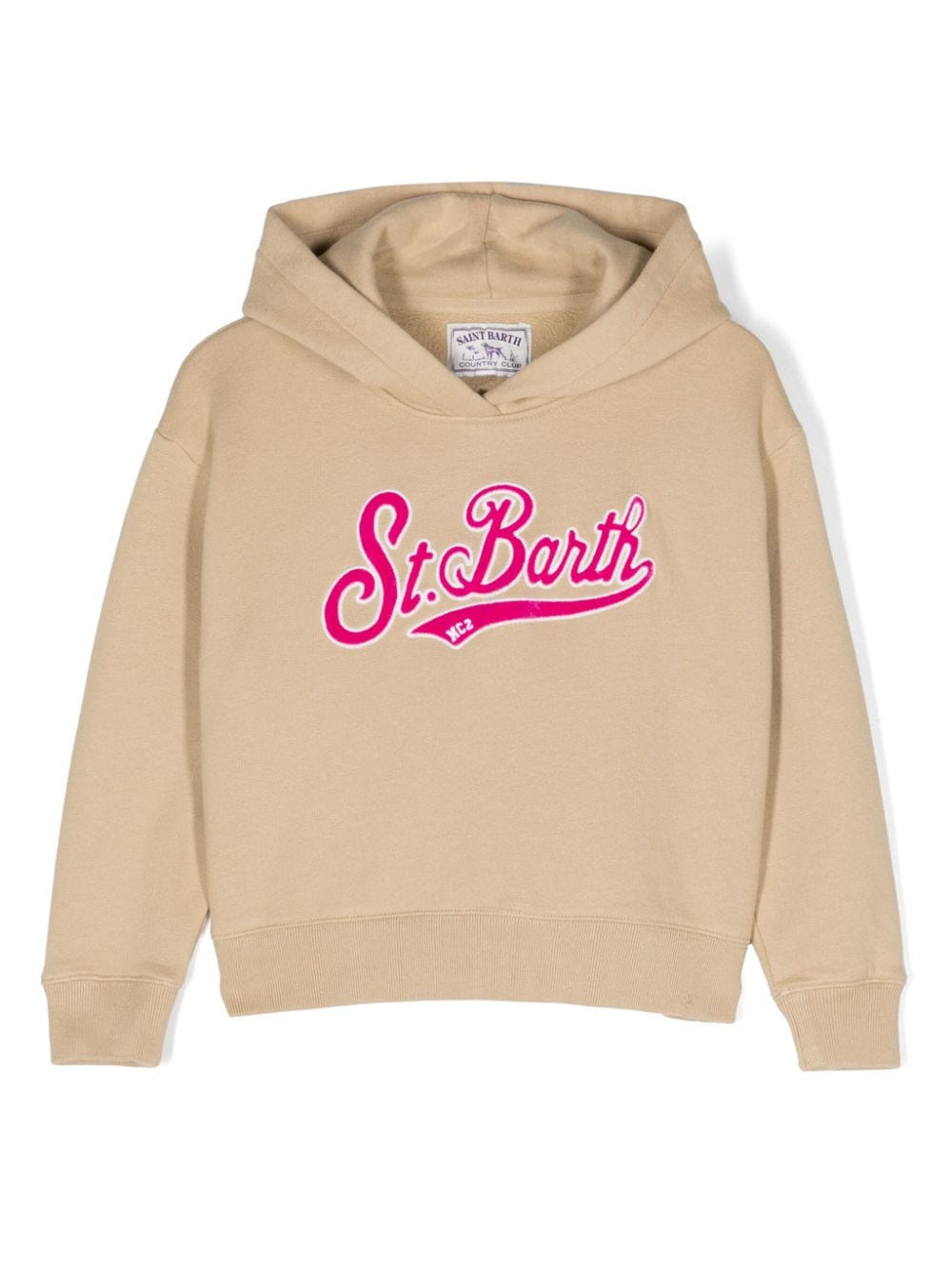 MC2 Saint Barth Kids Hoodie mit Logo-Print - Nude von MC2 Saint Barth Kids