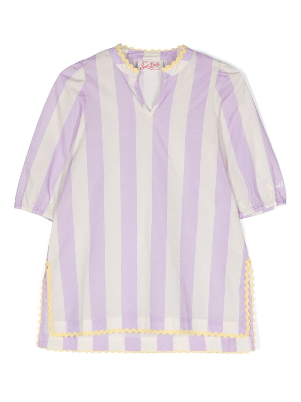 MC2 Saint Barth Kids Kleid mit Logo-Stickerei - Violett von MC2 Saint Barth Kids