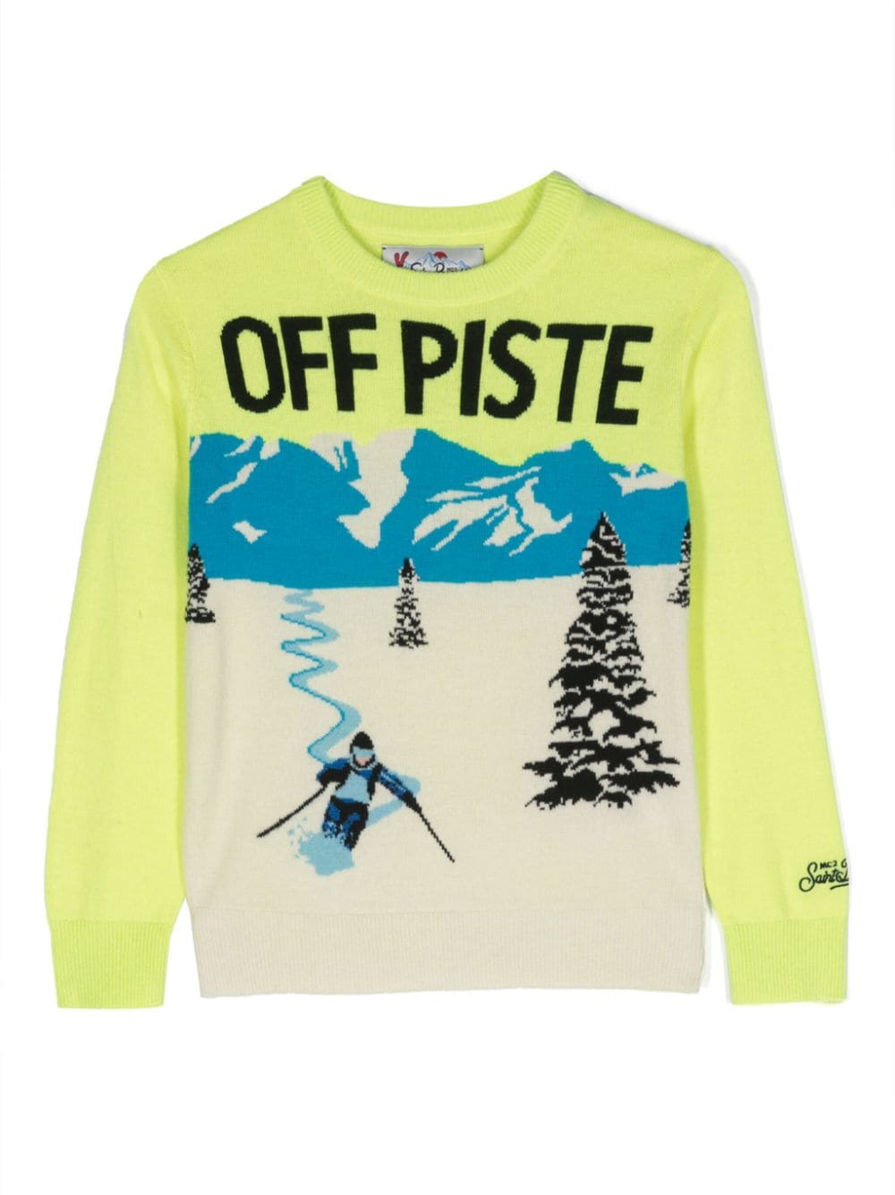 MC2 Saint Barth Kids Off Piste Pullover mit Intarsienmuster - Gelb von MC2 Saint Barth Kids