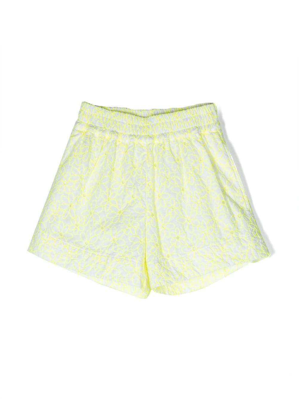 MC2 Saint Barth Kids Shorts mit Blumenstickerei - Gelb von MC2 Saint Barth Kids