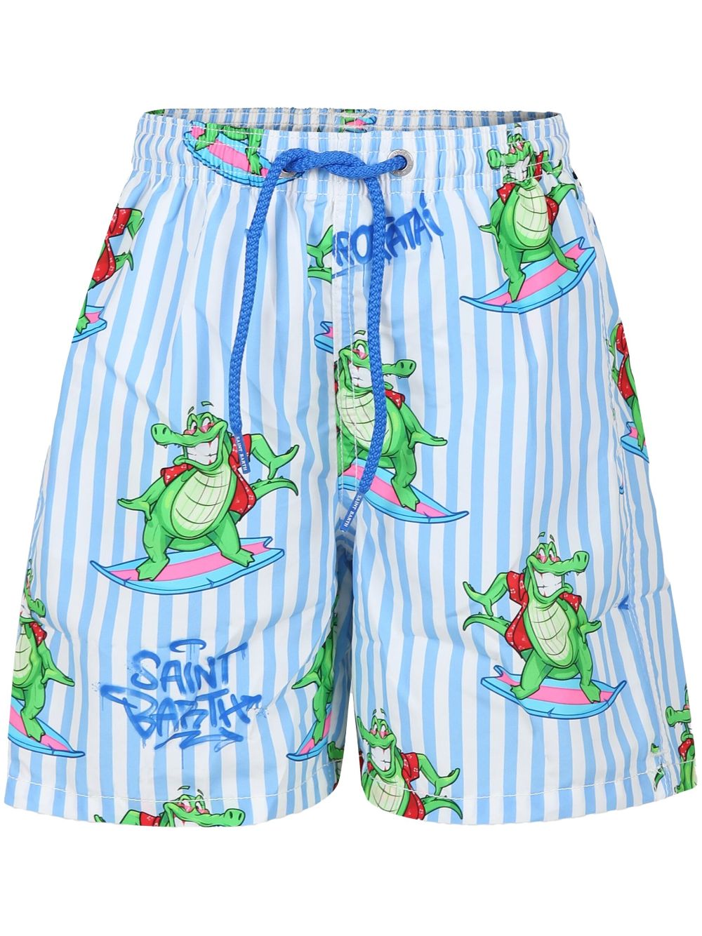 MC2 Saint Barth Kids Badeshorts mit grafischem Print - Weiß von MC2 Saint Barth Kids