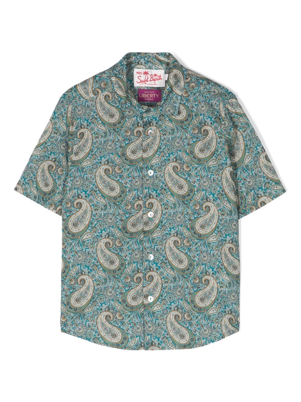 MC2 Saint Barth Kids Hemd mit Paisley-Print - Grün von MC2 Saint Barth Kids