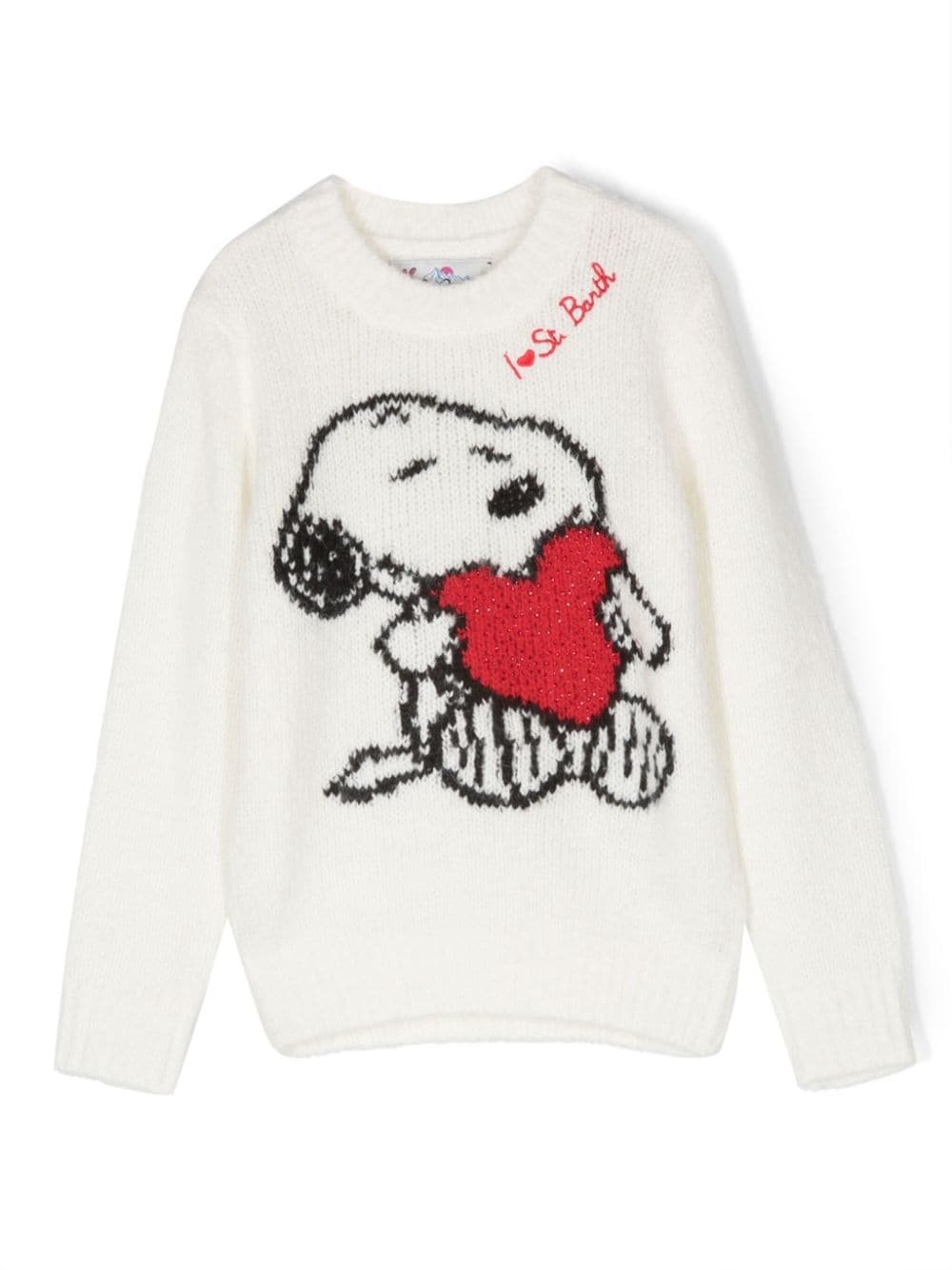 MC2 Saint Barth Kids x Peanuts Snoopy Intarsien-Pullover - Weiß von MC2 Saint Barth Kids