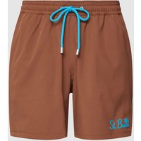 MC2 Saint Barth Badehose mit Label-Stitching Modell 'COMFORT' in Mittelbraun, Größe XXL von MC2 Saint Barth