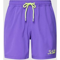 MC2 Saint Barth Badehose mit Label-Stitching Modell 'COMFORT' in Purple, Größe M von MC2 Saint Barth