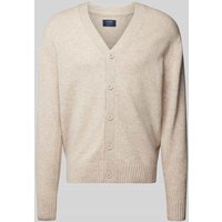 MCNEAL Oversized Cardigan aus Woll-Mix mit V-Ausschnitt in Kitt Melange, Größe XXXL MCNEAL Oversized Cardigan aus Woll-Mix mit V-Ausschnitt in Kitt Melange, Größe XXXL von MCNEAL