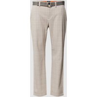 MCNEAL Slim Fit Hose mit Glencheck-Muster in Beige, Größe 106 von MCNEAL